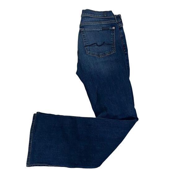 7 SEVEN FOR ALL MANKIND JEANS Original Bootcut Dark Flare Stretch Great Cond - Picture 1 of 12
